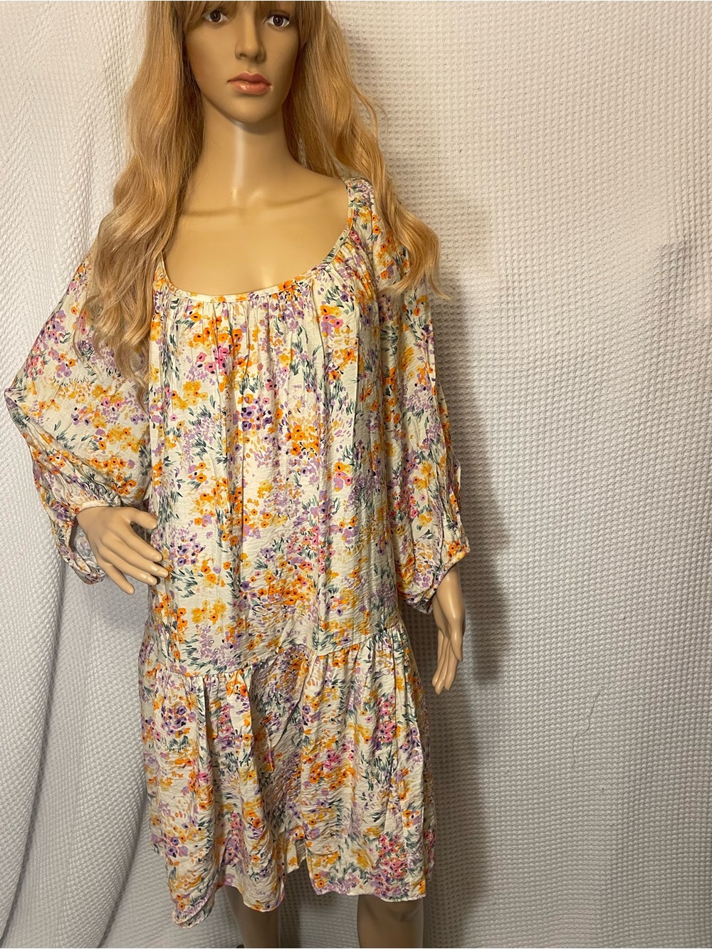 H&M Floral Long Sleeve Summer Dress Size XL
